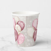 Gobelets En Papier Couleur d'eau rose Ballons Party (Droite)