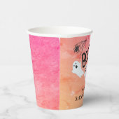 GOBELETS EN PAPIER COULEUR D'EAU ROSE ET ORANGE GHOST HALLOWEEN PARTY (Droite)