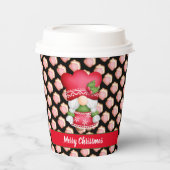 Gobelets En Papier Couleur et texte de la Personnaliser du modèle de (Recto)