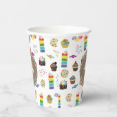 Gobelets En Papier Couleur Rainbow Cake Sprinkles Anniversaire (Droite)