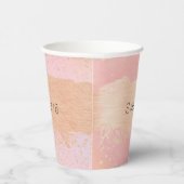 Gobelets En Papier Couleur rose et or (Droite)