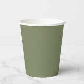 Gobelets En Papier Couleur solide verte Sage (Verso)