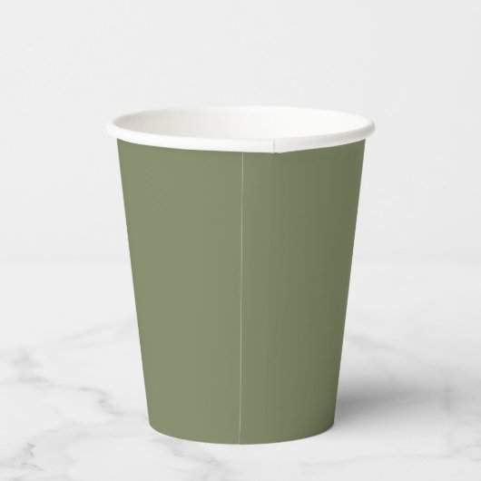 Gobelets En Papier Couleur solide verte Sage (Droite)