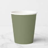 Gobelets En Papier Couleur solide verte Sage (Recto)