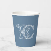 Gobelets En Papier COULEURS ÉDITABLES BC Monogramme CB Monogrammes Cu (Verso)