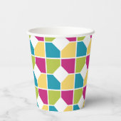 Gobelets En Papier COULEURS ÉTÉ | Géométrique (Verso)