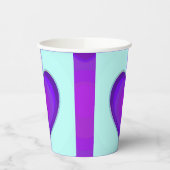 Gobelets En Papier Couleurs pastel & coeurs violets battre (Gauche)