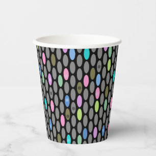 Gobelets En Papier Couleurs rétro sans couture cercles design pois pa