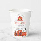 Gobelets En Papier Coupable Red Firetruck Engine Enfants N'importe qu (Recto)