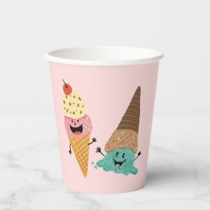 Gobelets En Papier Coupe Anniversaire de enfant de la crème glacée ad
