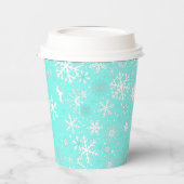 Gobelets En Papier Coupe Aqua Snowflake de deux papiers (Gauche)