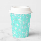 Gobelets En Papier Coupe Aqua Snowflake de deux papiers (Droite)