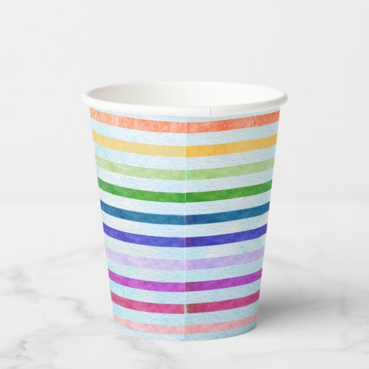 Gobelets En Papier Coupe Arc-en-ciel de la partie d'art (Droite)