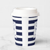 Gobelets En Papier Coupe Bleue Et Papier Ancre (Droite)