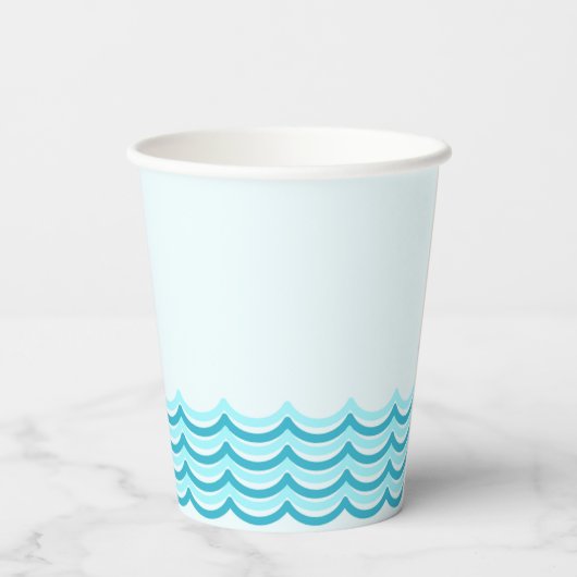 Gobelets En Papier Coupe Blue Waves (Verso)