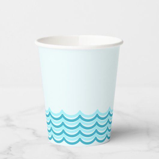 Gobelets En Papier Coupe Blue Waves (Gauche)