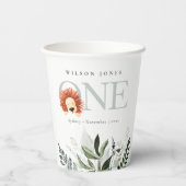 Gobelets En Papier Coupe Boho Lion Foliing Première fête d'anniversai (Verso)