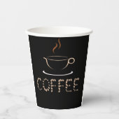 Gobelets En Papier Coupe Chaude De Café À Vapeur (Recto)