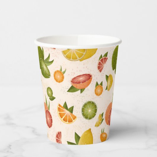 Gobelets En Papier Coupe Citrus (Gauche)