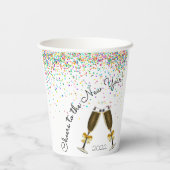 Gobelets En Papier Coupe Confetti Champagne de papier (Verso)
