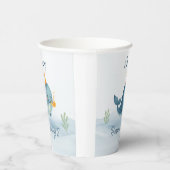 Gobelets En Papier Coupe d'anniversaire Ahoy Little Sailor | Baleine (Droite)