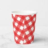 Gobelets En Papier Coupe d'aquarelle rouge et blanche en papier (Droite)