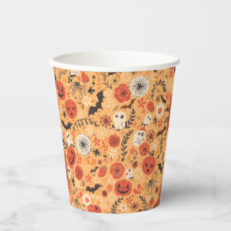 Gobelets En Papier Coupe d'automne d'Halloween