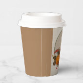 Gobelets En Papier Coupe d'automne en papier café avec couvercle (Droite)