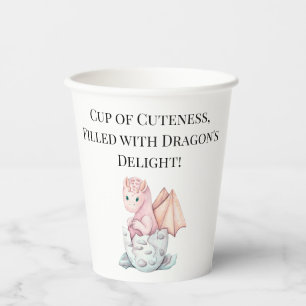 Gobelets En Papier Coupe de Cuteness, Rempli de Dragon's Delight!