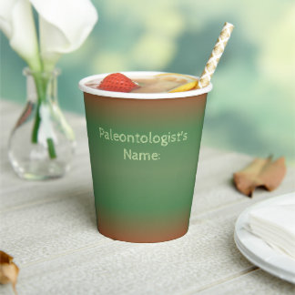 Gobelets En Papier Coupe de dinosaure – Champ de nom de paléontologue