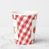 Gobelets En Papier Coupe de la fête d'anniversaire de fraise (Droite)