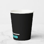 Gobelets En Papier Coupe de néon noir upsherin (Gauche)