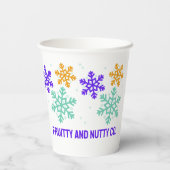 Gobelets En Papier Coupe de Noël de flocon de neige personnalisable (Verso)