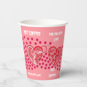 GOBELETS EN PAPIER COUPE DE PAPIER À CAFÉ CHAUD POUR L'AMOUR
