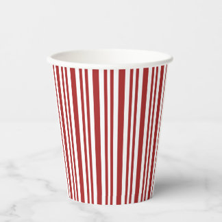 Gobelets En Papier Coupe de papier à rayures rouges et blanches