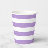 Gobelets En Papier Coupe de papier à rayures violet et blanc (Droite)
