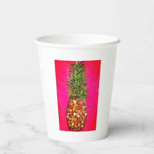 Gobelets En Papier Coupe de papier ananas (Verso)