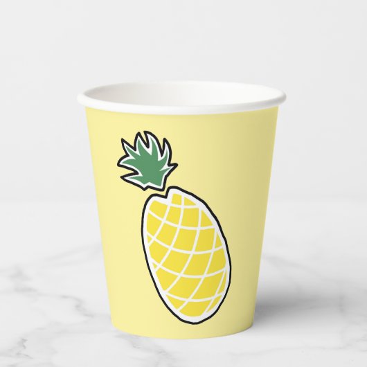 Gobelets En Papier Coupe de papier ananas (Recto)