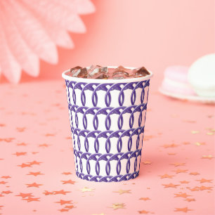 Gobelets En Papier Coupe de papier - Anneaux entrelacés en violet