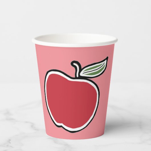 Gobelets En Papier Coupe de papier Apple (Recto)
