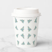 Gobelets En Papier Coupe de papier Arbre de Noël et ampoules (Verso)