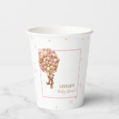 Gobelets En Papier Coupe de papier Baby shower d'attente rose - perso (Verso)
