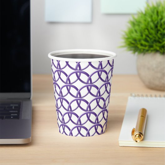 Gobelets En Papier Coupe de papier - Bagues d'entrelacement violet (Insitu)