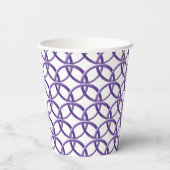 Gobelets En Papier Coupe de papier - Bagues d'entrelacement violet (Verso)