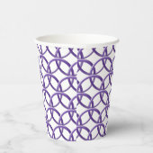 Gobelets En Papier Coupe de papier - Bagues d'entrelacement violet (Droite)