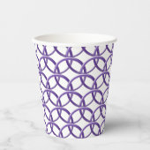 Gobelets En Papier Coupe de papier - Bagues d'entrelacement violet (Recto)
