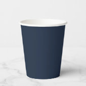 Gobelets En Papier Coupe de papier bleu de minuit (Verso)