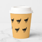 Gobelets En Papier Coupe de papier - Chats noirs surchargés (Verso)