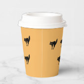 Gobelets En Papier Coupe de papier - Chats noirs surchargés (Droite)