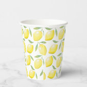 Gobelets En Papier Coupe de papier citron jaune (Droite)